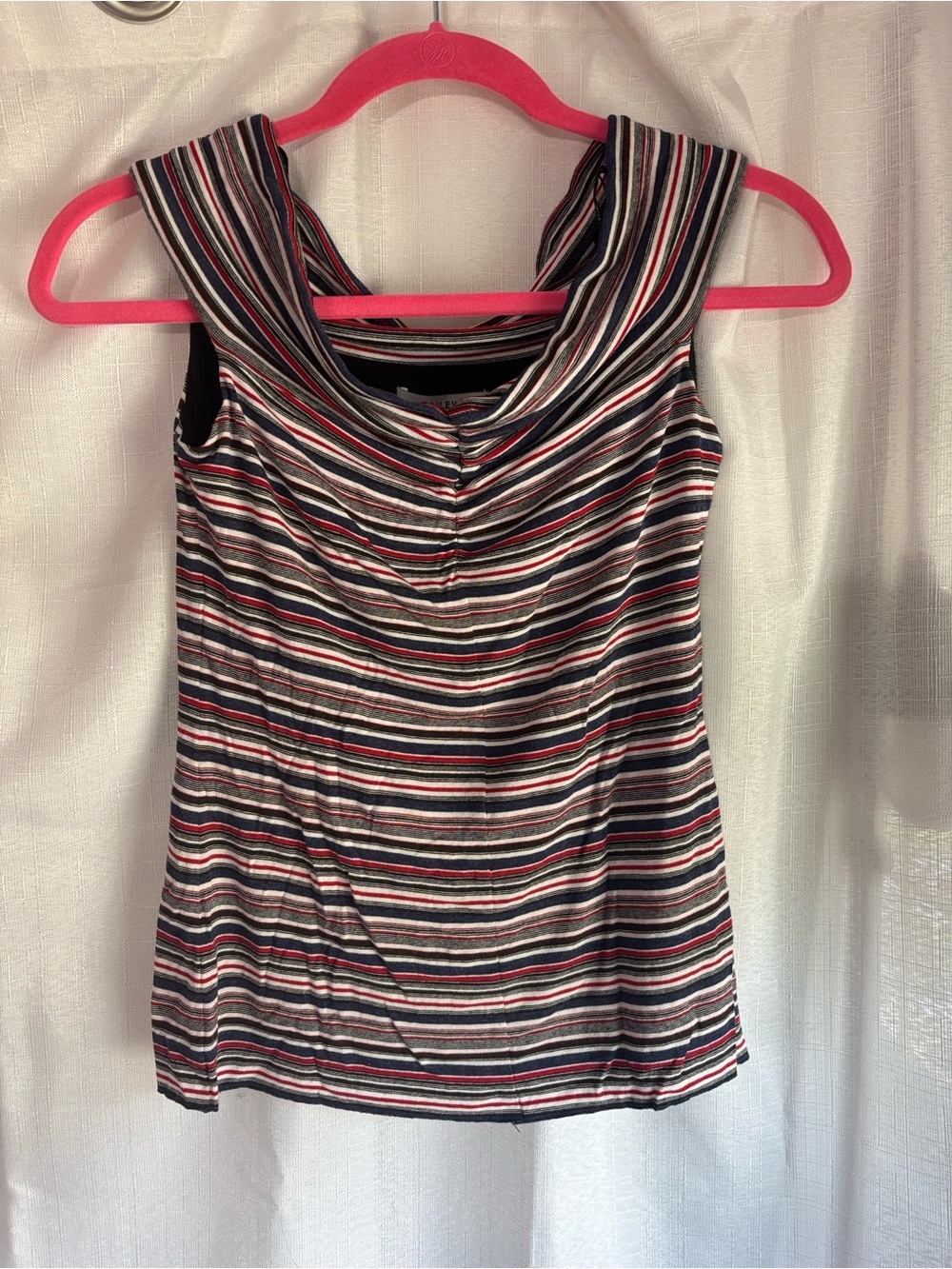 Striped Scoop cowl like Women's Tank Top - Red White and Blue